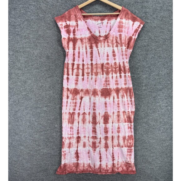 Universal Thread Dresses & Skirts - Universal Thread Dress Women 2XL Pink Striped Shift Midi V-Neck Short Sleeve